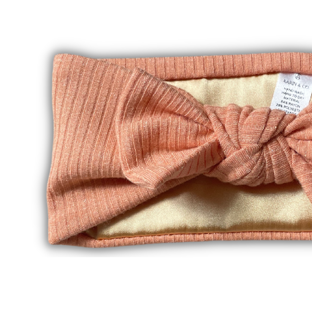 Creamsicle Ribbed Bow Headband