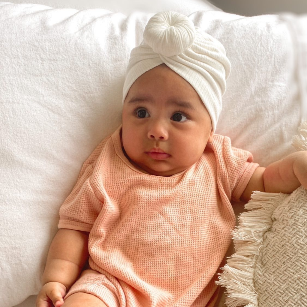Satin baby deals turban