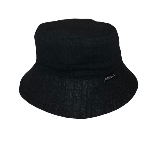 Satin Lined Bucket Hat-Black
