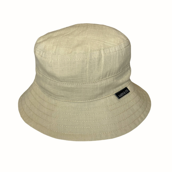 Aarin & Co. Satin Lined Bucket Hat-Tan M/L