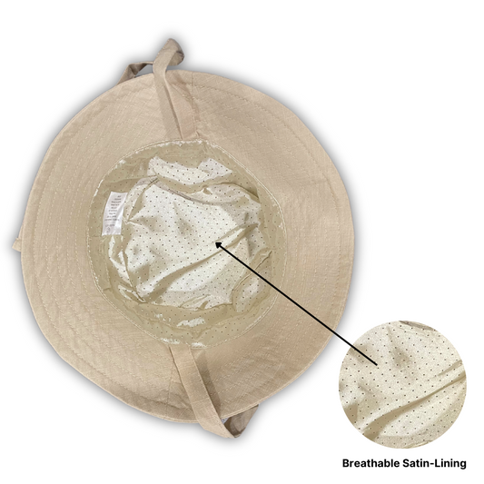 Satin Lined Bucket Hat-Tan