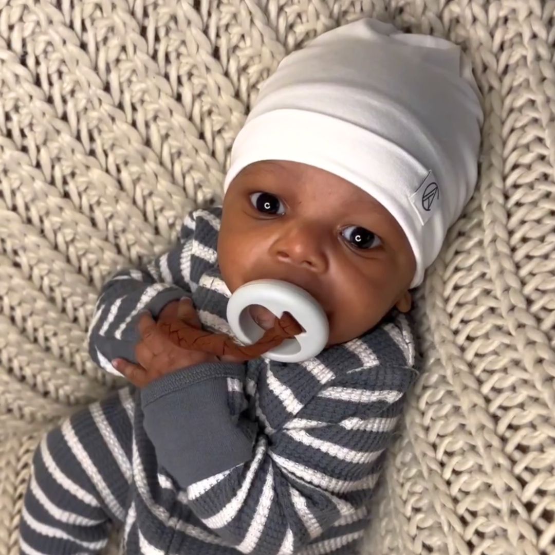 帽子 ANDMARY Baby knit babushka Ivory ANDMARY】Baby knit babushka
