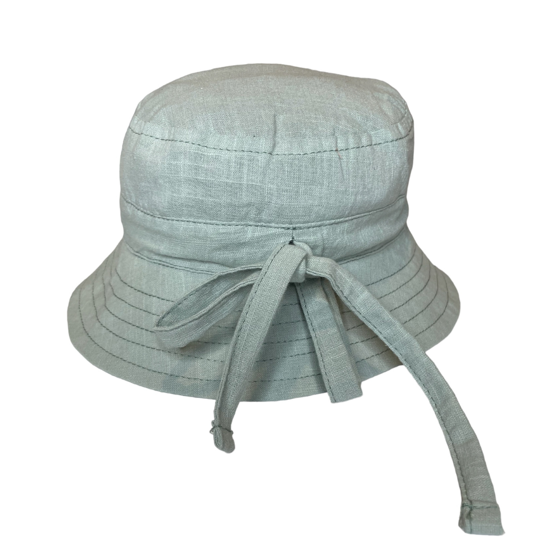 Aarin & Co. Satin Lined Bucket Hat-Sage S/M